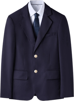 Youths' Classic Navy Blue Blazer, 2-Button School Uniform Suit Jacket with Gold Buttons 15-16 Navy Blue
