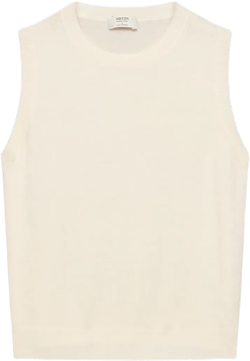 BARE MERINO WOOL CREW SWEATER VEST