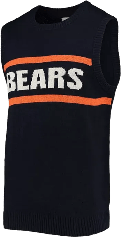 Men's Navy, Orange Chicago Bears Player Sweater Vest