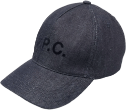 A.p.c. Logo Baseball Cap In Blau