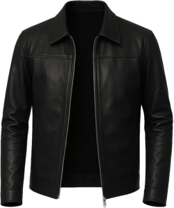 Decrum Men Leather Jacket - Casual Stylish Real Lambskin Leather Jackets for Men Mrk - Black Men Leather Jacket Medium