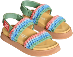 knitted-strap platform sandals