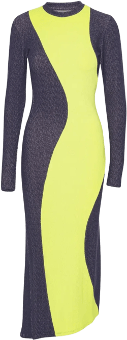 colour-block midi dress