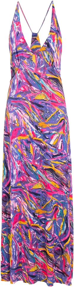 printed halter-neck dress