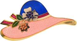 1980s wide-brimmed hat brooch