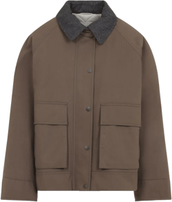 Cotton Jacket In Brown