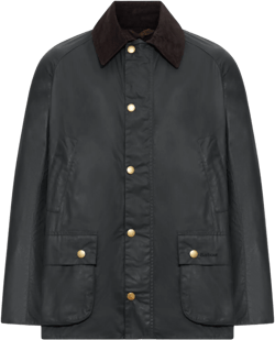 Mens Sage Bedale Waxed-cotton Jacket