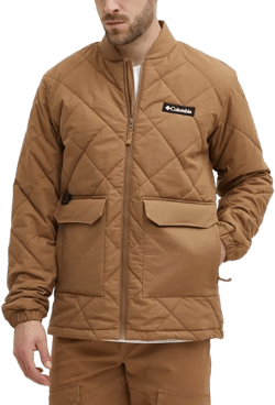 Rad Padded Diamond-quilted Bomber Jacket In Brown