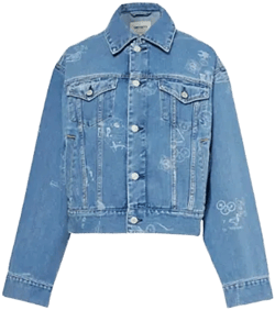 Maitland Stamp Denim Jacket In Blue
