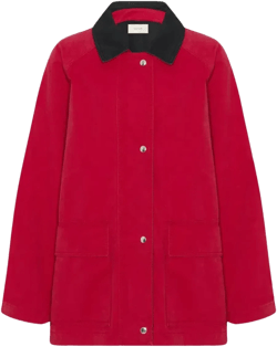 Elodianna Cotton Jacket In Red