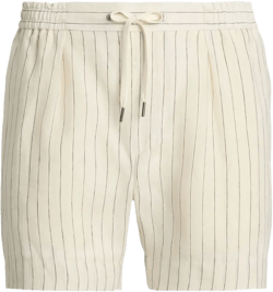 pinstripe drawstring shorts
