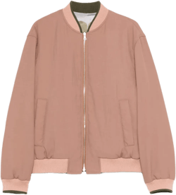 Double-sided Zipper Casual Jacket In Pink