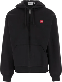 Hooded Heart Ii Hartt Sweat Jacket In Black