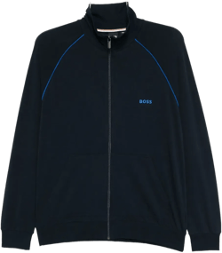 Logo-embroidered Jacket In Blue