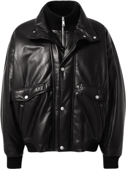 Nappa Leather Jacket In Black
