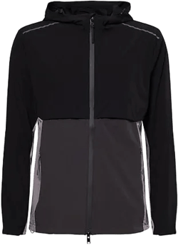 Mens Black Lightweight Performance Windbreaker Jacket