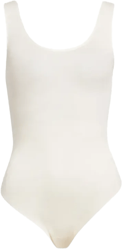 Amour Tank Bodysuit In White