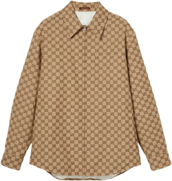Long-sleeved Shirt Jacket In Nude