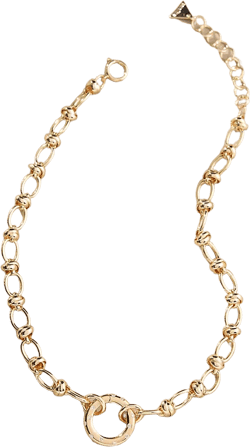 Pavé Circle Clasp Necklace