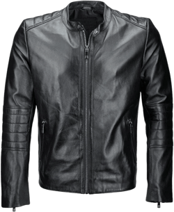 Western Mens Black Leather Biker Jacket