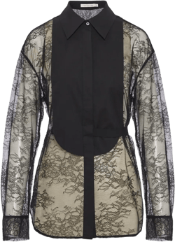 lace tuxedo shirt
