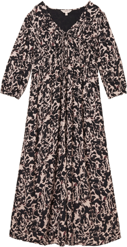 Pippin Black Animal Swirl Regular Midi Dress