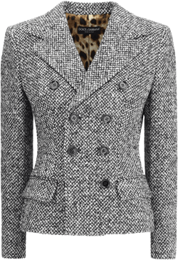 Women Wool Blazer In Gray