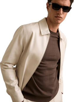 Ecru Lyocell-cotton Zip-through Twill Jacket In White