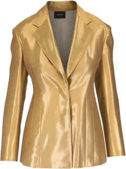 Lamé Blazer In Gold