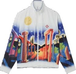 Midnight Acropolis Windbreaker Jacket In Blue In Multi