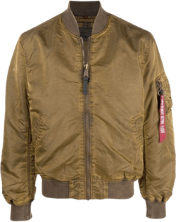 Oversized Bomber Jacket In Orange