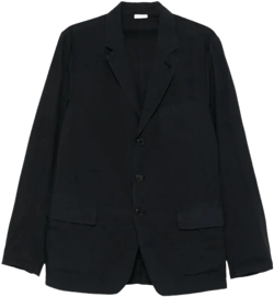 Long Sleeve Casual Jacket In Navy Blue