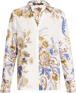 Laurent Floral-Print Cotton Blouse