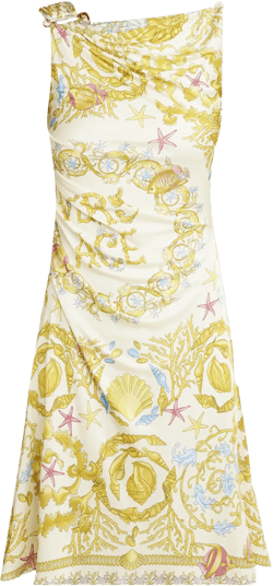 Underwater Barocco Foulard Safety Pin Mini Dress