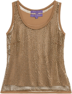 Melony Embellished Mesh Tank Top