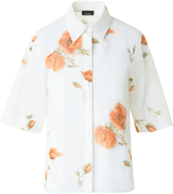 Anemone Print Cotton Voile Blouse