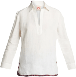 Alina Nerano Collared Linen Tunic