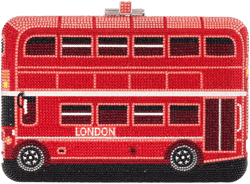 Double Decker Bus Crystal Clutch Bag