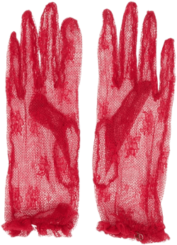 Floral Lace Nylon Blend Gloves