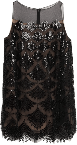 Fern Embroidered Sleeveless Mini Shift Dress