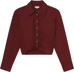 Leo Gathered Button-Front Top