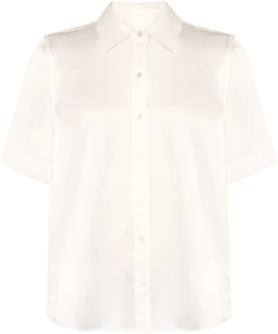 Ellah Short-Sleeve Silk Blouse