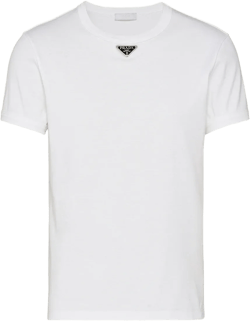 Men's T-Shirt with Enameled Triangle Logo