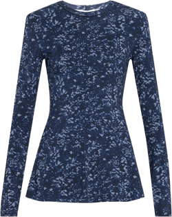 Audrey Long-Sleeve Printed Jersey Top