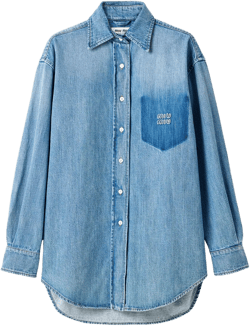 Denim Oversized Button-Down Shirt