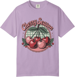 Cherry Season Comfort Colors Shirt, Gingham Fruit Girl Tee, Summer Coquette Aesthetic, Pastel Dopamine Cute T-Shirt Soft Girl Summer