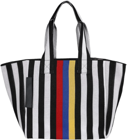 striped tote bag