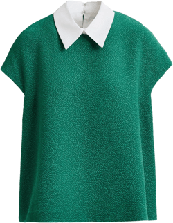 polo-collar blouse
