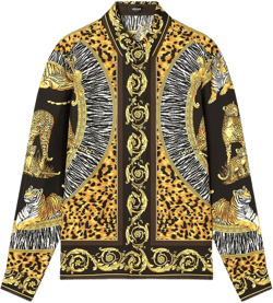 Wild Cats printed silk shirt
