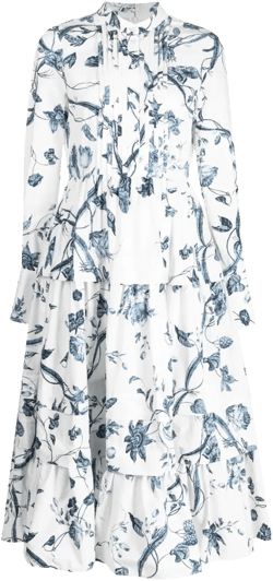 floral-print cotton dress